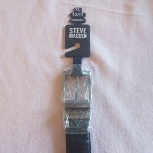 Steve Madden Black Reversible Men's Belt